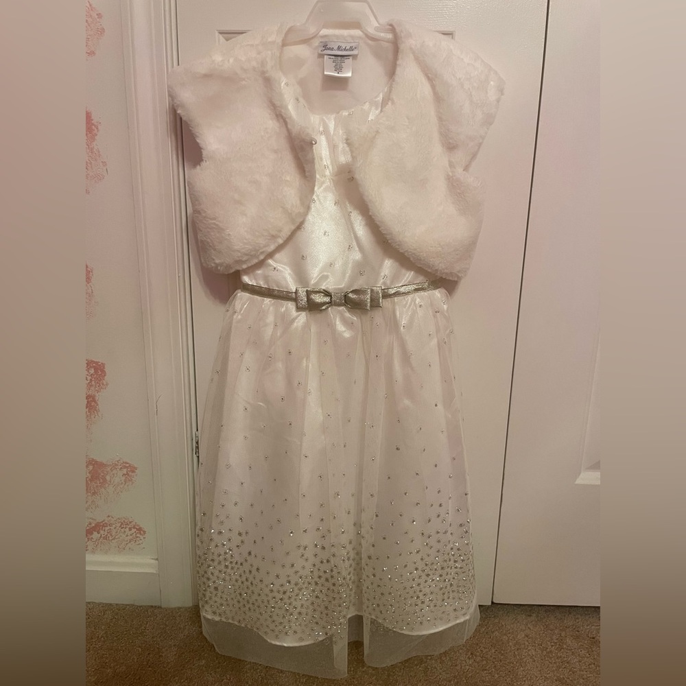 Holiday Dress w Fur 8yrs